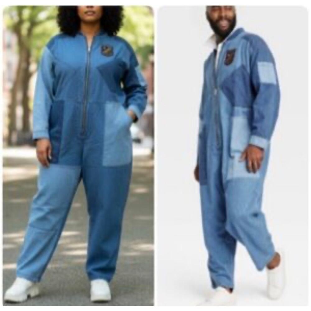 Houston White Streetcore unisex
Trendy denim blue Oversized
Jumpsuit size XX S